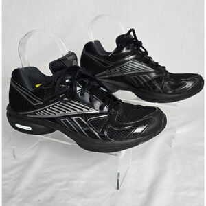 Reebok Simply Tone Sneakers Women's Size 8 Black Silver Play Dry